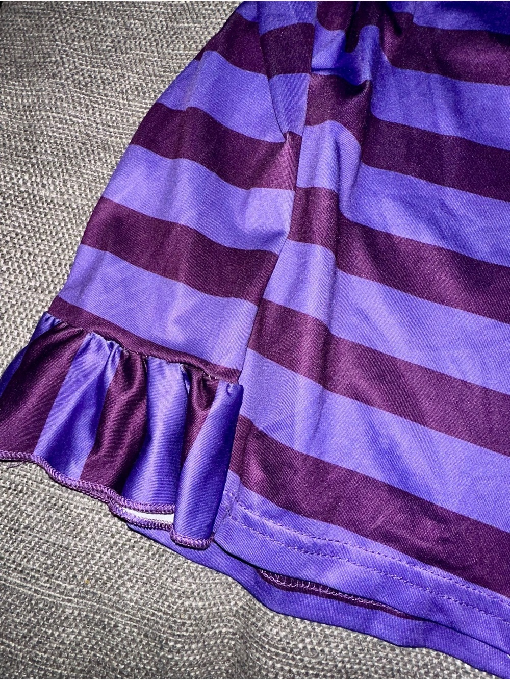 Purple Striped Ruffle-Sleeve Top - Picture 2 of 3